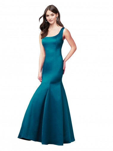 Buy Long Sleek Satin Prom Dress with U-Back