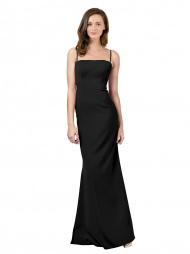 Buy Fit and Flare Slim Crepe Prom Dress with Cutout Back