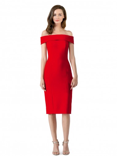 Buy Off the Shoulder Square Neck Cocktail Prom Dress / Homecoming Dress
