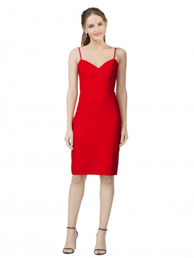 Buy Sleeveless Cocktail Length Sweetheart Neckline Crepe Prom Dress / Homecoming Dress