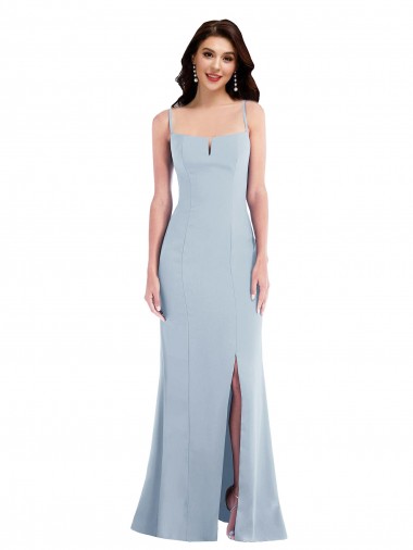 Buy Flattering Trumpet Maxi Crepe Prom Dress with Front Slit